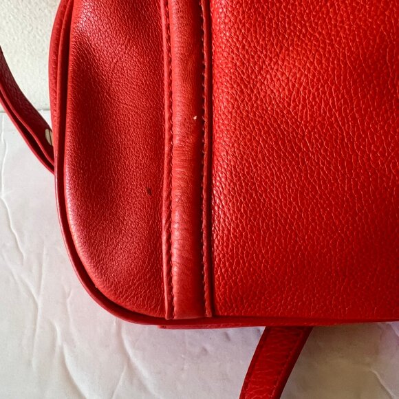 $495 TORY BURCH AMANDA FOLDOVER LEATHER CROSSBODY BAG FLAME RED - Picture 6 of 10